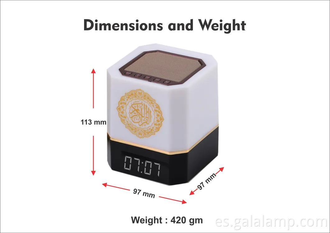 Corán digital MQ-112 Lámpara táctil de la lámpara del Corán
